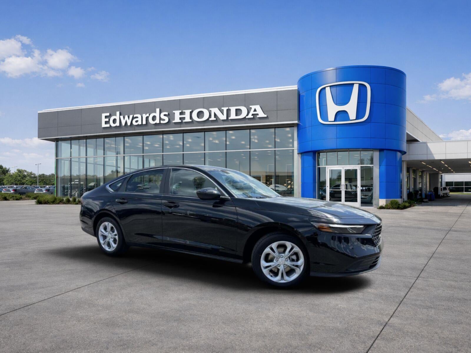 2026 Honda Accord Sedan LX in Crystal Black Pearl — front three-quarter view