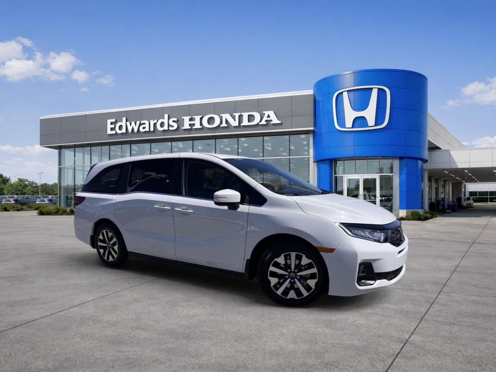 2026 Honda Odyssey EX-L in Platinum White Pearl — front three-quarter view