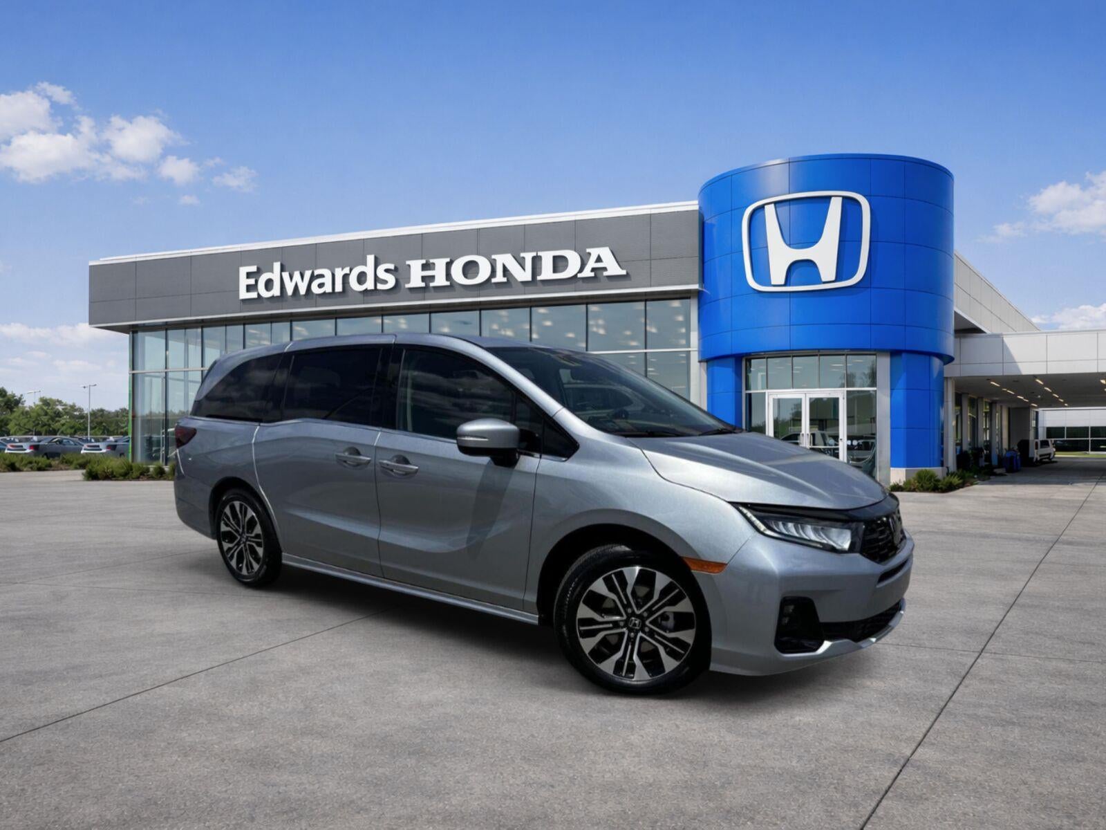 2026 Honda Odyssey Elite in Solar Silver Metallic — front three-quarter view